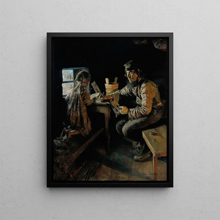Première leçon - Akseli Gallen-Kallela — framed artwork on a wall