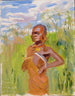Kikuyu dans les roseaux de papyrus - Akseli Gallen-Kallela — artwork view