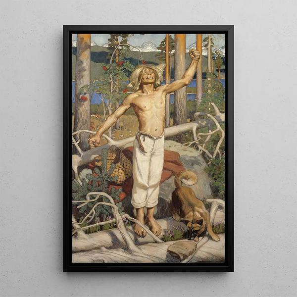 Reproduction of the painting Kullervo cursing - Akseli Gallen-Kallela