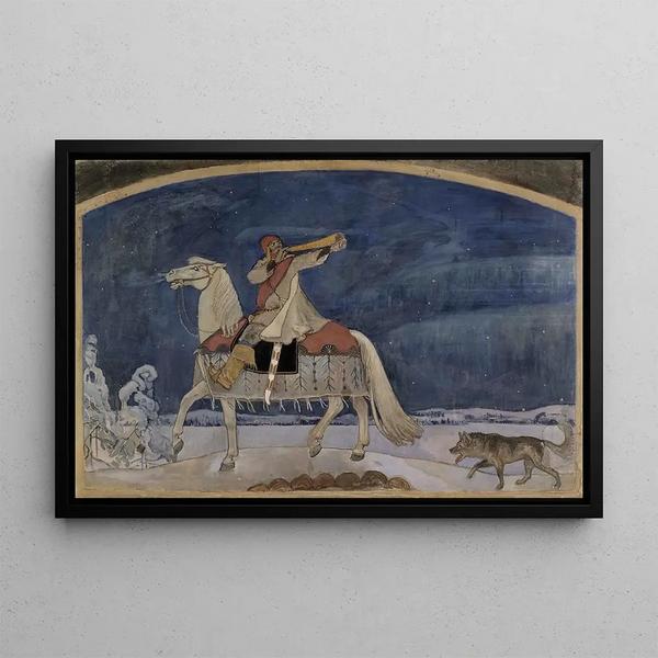 Kullervo part for the battle - Akseli Gallen-Kallela — framed artwork on a wall
