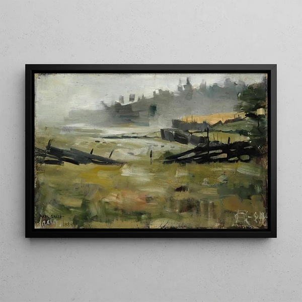 Misty Landscape - Akseli Gallen-Kallela — framed artwork on a wall
