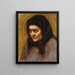 La Femme au foulard noir - Akseli Gallen-Kallela — framed artwork on a wall