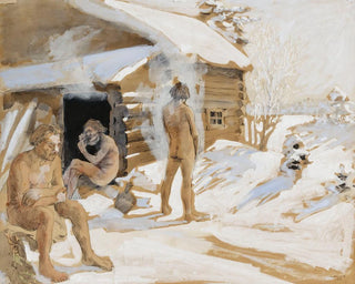 Outside the sauna - Akseli Gallen-Kallela — artwork view