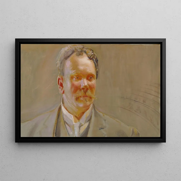 Portrait painting of Professor E. N. Setl - Akseli Gallen-Kallela — framed artwork on a wall