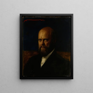 Portrait painting of Professor E. R. Neovius - Akseli Gallen-Kallela — framed artwork on a wall