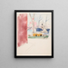 Croquis des navires dans le port sud - Akseli Gallen-Kallela — framed artwork on a wall
