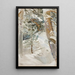 Snowy Landscape Painting - Akseli Gallen-Kallela — framed artwork on a wall