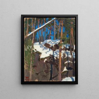Spring Sun and Konginkangas - Akseli Gallen-Kallela — framed artwork on a wall
