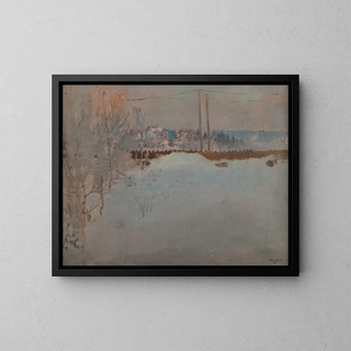 Sumuaamu Malmilla - Akseli Gallen-Kallela — framed artwork on a wall