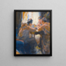 Les Joueurs de cartes - Akseli Gallen-Kallela — framed artwork on a wall