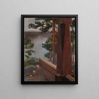 The Porch of Kalela - Akseli Gallen-Kallela — framed artwork on a wall