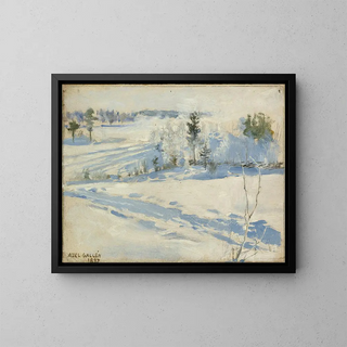 Winter Landscape Painting - Akseli Gallen-Kallela — framed artwork on a wall