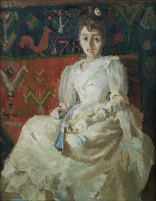 Rug Ryijy Woman on a Rooster - Akseli Gallen-Kallela — artwork view
