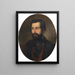 Portrait of a Man - Alajos Györgyi Giergl — framed artwork on a wall