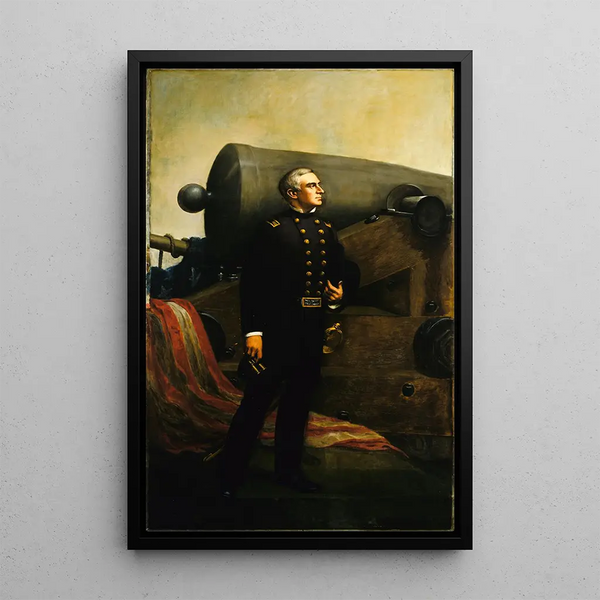The first cannon shot at Fort Sumter, Major Robert Anderson - Alban Jasper Conant — framed artwork on a wall