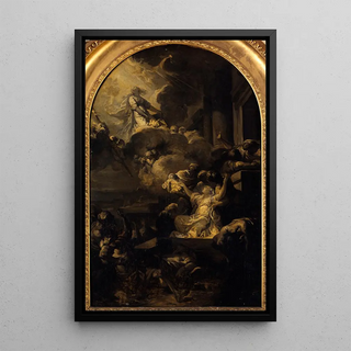 The miracle of the Ardents - Albert Alexandre Lenoir — framed artwork on a wall
