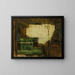 Corner of a room with a tiled stove - Albert Anker — framed artwork on a wall