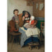 Grandmother serving soup to her grandchild - Albert Anker — artwork view