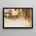Corner living room with laundry basket - Albert Anker — framed artwork on a wall