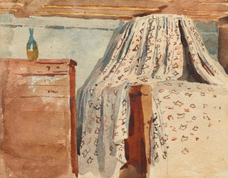Interior bedroom painting - Albert Anker — artwork view