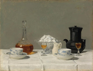 Still life with coffee - Albert Anker — artwork view