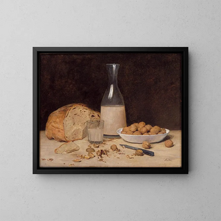 Still life with new wine - Albert Anker — framed artwork on a wall