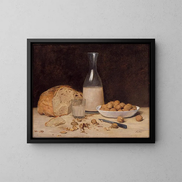 Still life with new wine - Albert Anker — framed artwork on a wall