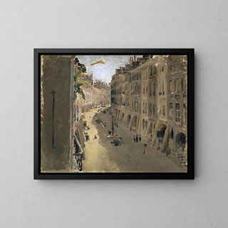 La rue de la Justice à Berne - Albert Anker — framed artwork on a wall
