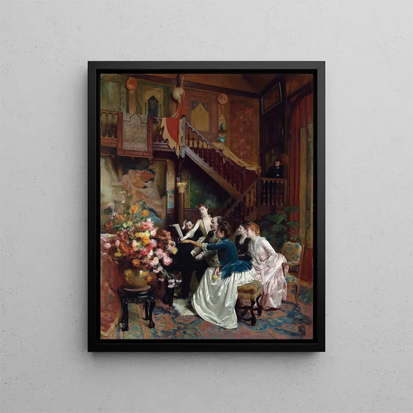 Around a Score - Albert Aublet — framed artwork on a wall