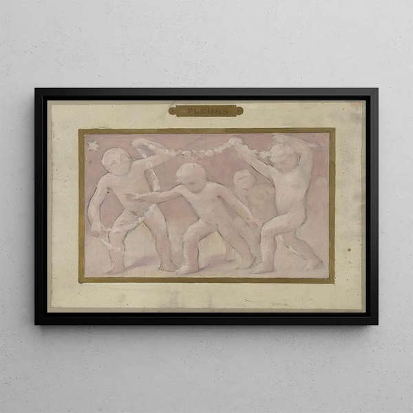 Flowers - Albert Aublet — framed artwork on a wall