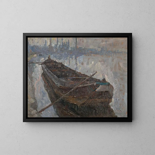 Barge de boue - Albert Baertsoen — framed artwork on a wall