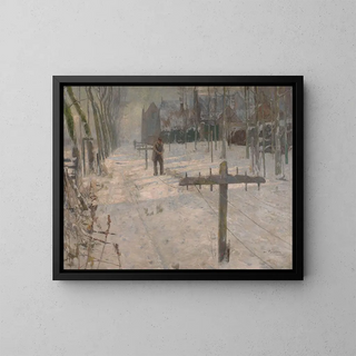 Fabricants de cordages sur les remparts - Albert Baertsoen — framed artwork on a wall