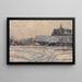 Snow in the Afternoon, Snowy Village - Albert Baertsoen — framed artwork on a wall