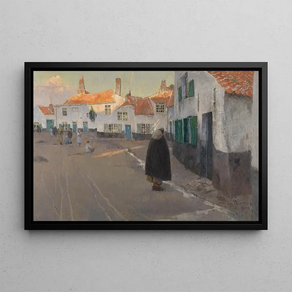 Place en Flandre - Albert Baertsoen — framed artwork on a wall