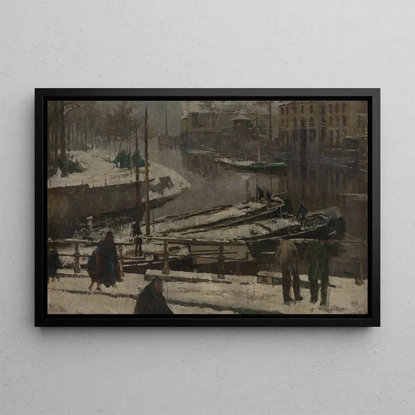 Dégel à Gand - Albert Baertsoen — framed artwork on a wall