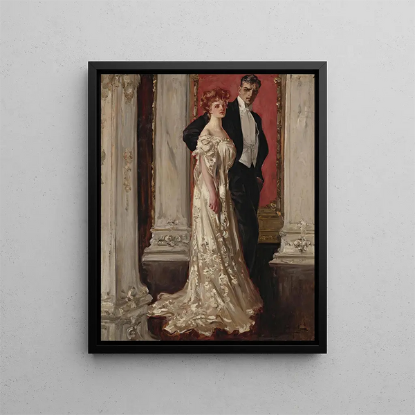 The Couple - Albert Beck Wenzell — framed artwork on a wall