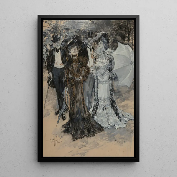 Reproduction of the painting La promenade - Albert Beck Wenzell