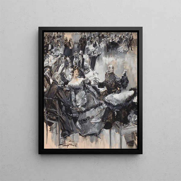 the Vienna Embassy Ball - Albert Beck Wenzell — framed artwork on a wall
