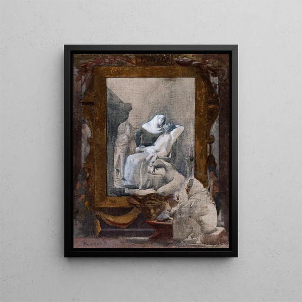 Winter Painting - Albert Besnard — framed artwork on a wall