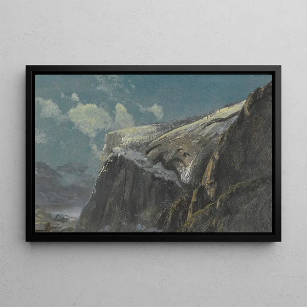 Above the Tree Line - Albert Bierstadt — framed artwork on a wall