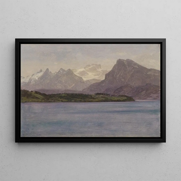 Coastal Chain of Alaska - Albert Bierstadt — framed artwork on a wall