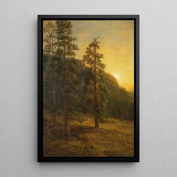 California Sequoias - Albert Bierstadt — framed artwork on a wall