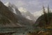 Canadian Rockies painting, Lake Louise - Albert Bierstadt — artwork view