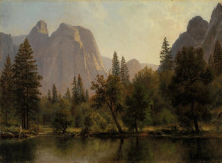 Rochers de la cathédrale, vallée de Yosemite - Albert Bierstadt — artwork view