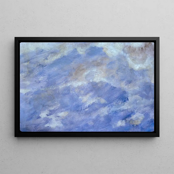 Study of Clouds with Blue Sky - Albert Bierstadt — framed artwork on a wall