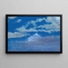 Study of clouds with mountain summit - Albert Bierstadt — framed artwork on a wall