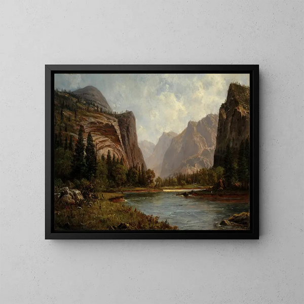 Gates of Yosemite - Albert Bierstadt — framed artwork on a wall