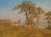Antelope Grazing - Albert Bierstadt — artwork view