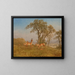 Antelope Grazing - Albert Bierstadt — framed artwork on a wall