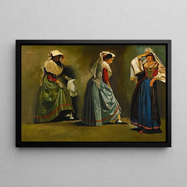 Italian Costume Studies - Albert Bierstadt — framed artwork on a wall